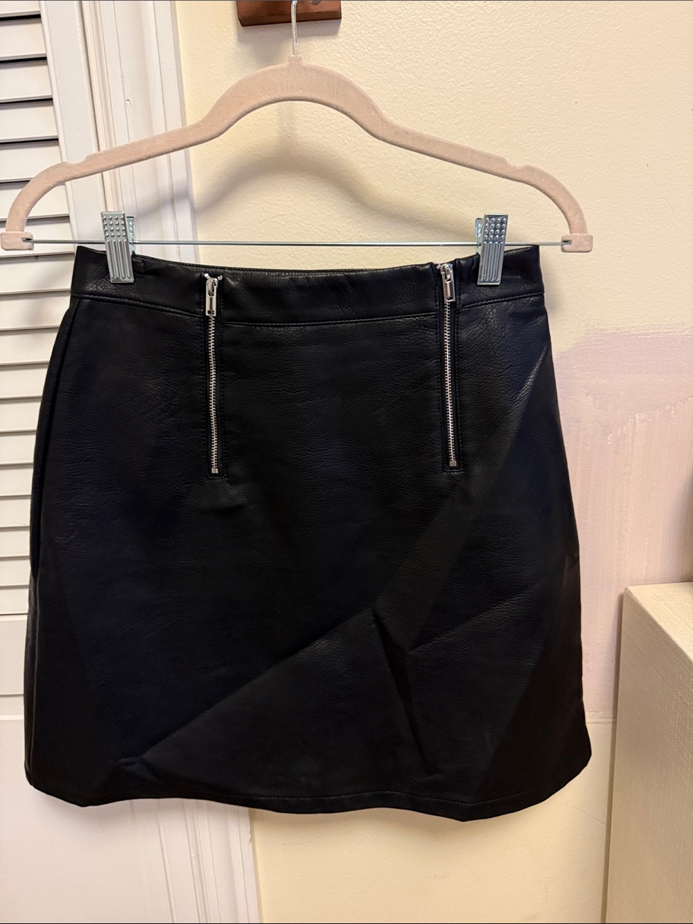 Zara leather mini skirt